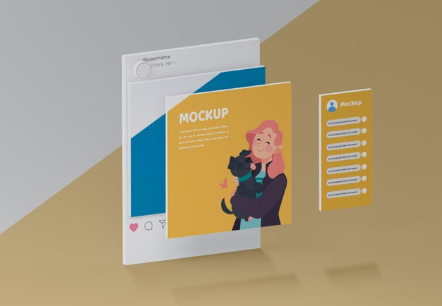 Free Device With Social Media Platform Mock-Up Psd