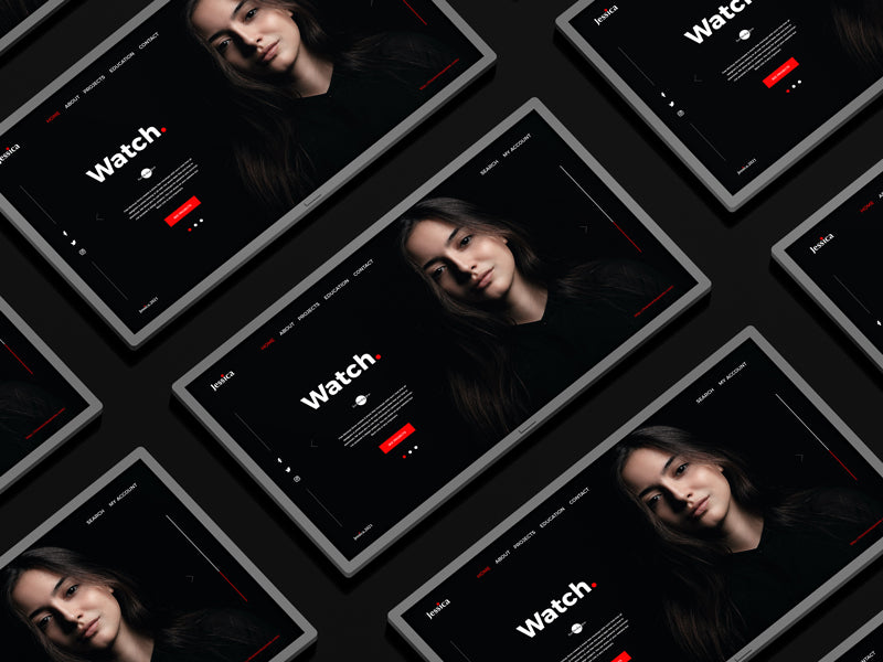 Free Devices Grid Branding Website Mockup