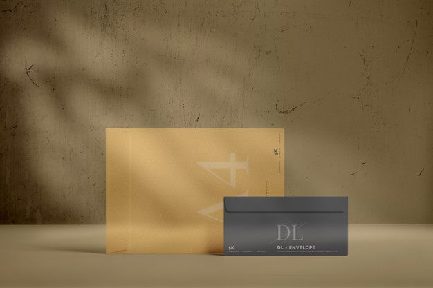 Free Dl Envelope With Large Envelope Mockup Psd