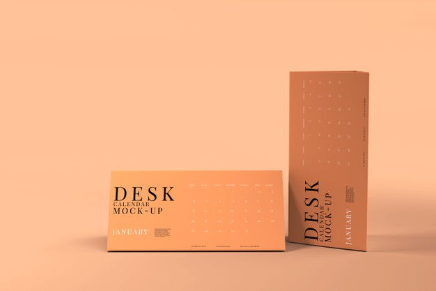 Free Dl Tent Calendar Mockup Psd