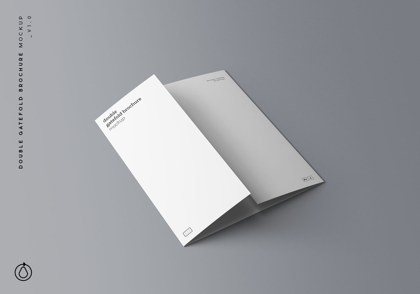 Free Double Gatefold Brochure Mockup