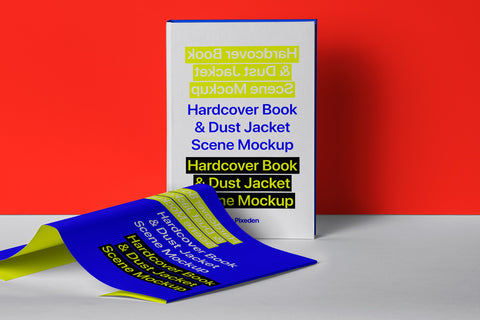 Free Dust Jacket Hardcover Psd Book Mockup Set