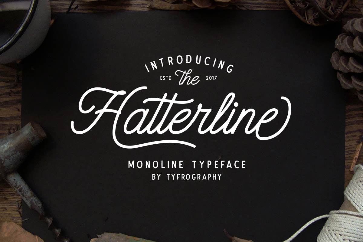 Free Hatterline Font + Sans