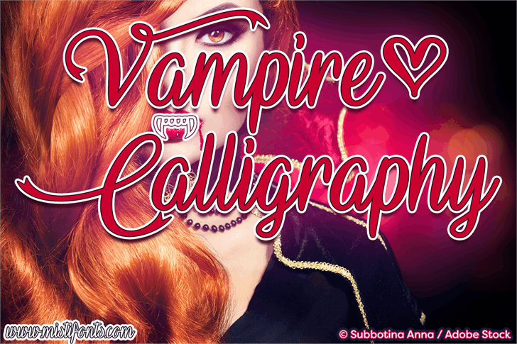 Free Vampire Calligraphy Font