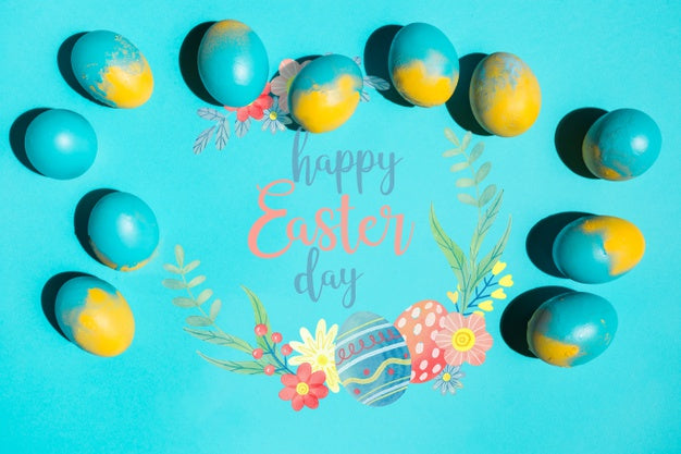 Free Easter Mockup With Copyspace Psd
