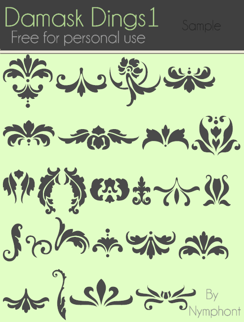 Free Damask Dings1 Font
