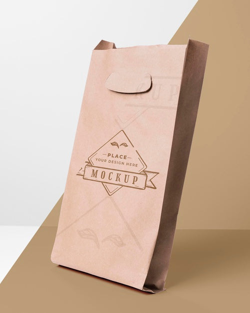 Free Eco Friendly Bag Mock-Up On Bicolor Background Psd