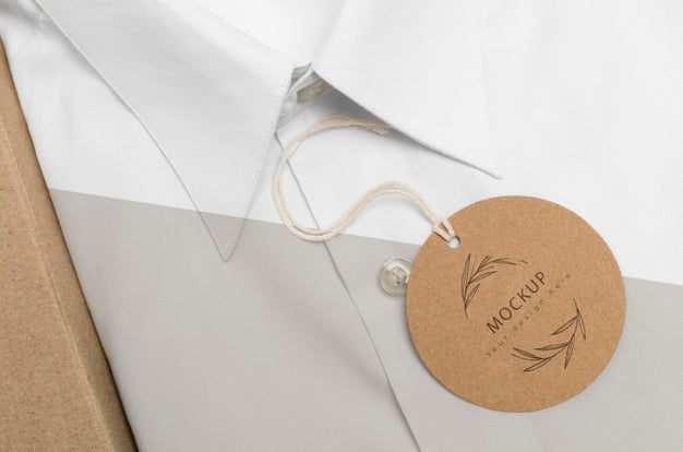 Free Eco-Friendly Price Tag On Formal Shirt Mock-Up Psd
