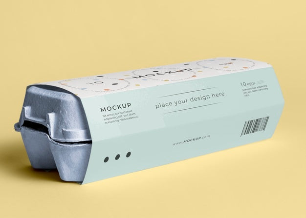 Free Ecologic Eggs Packaging Design Mockup Psd