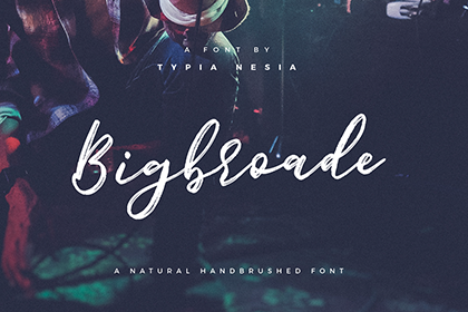 Free Bigbroade Brush Font