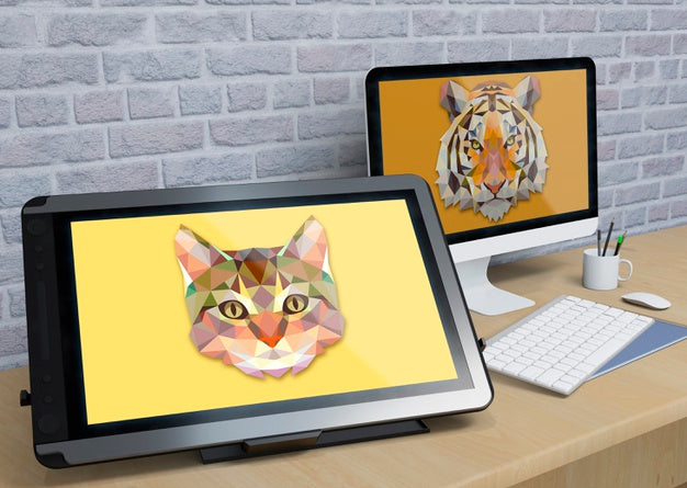 Free Electronic Devices For Work On Table Psd