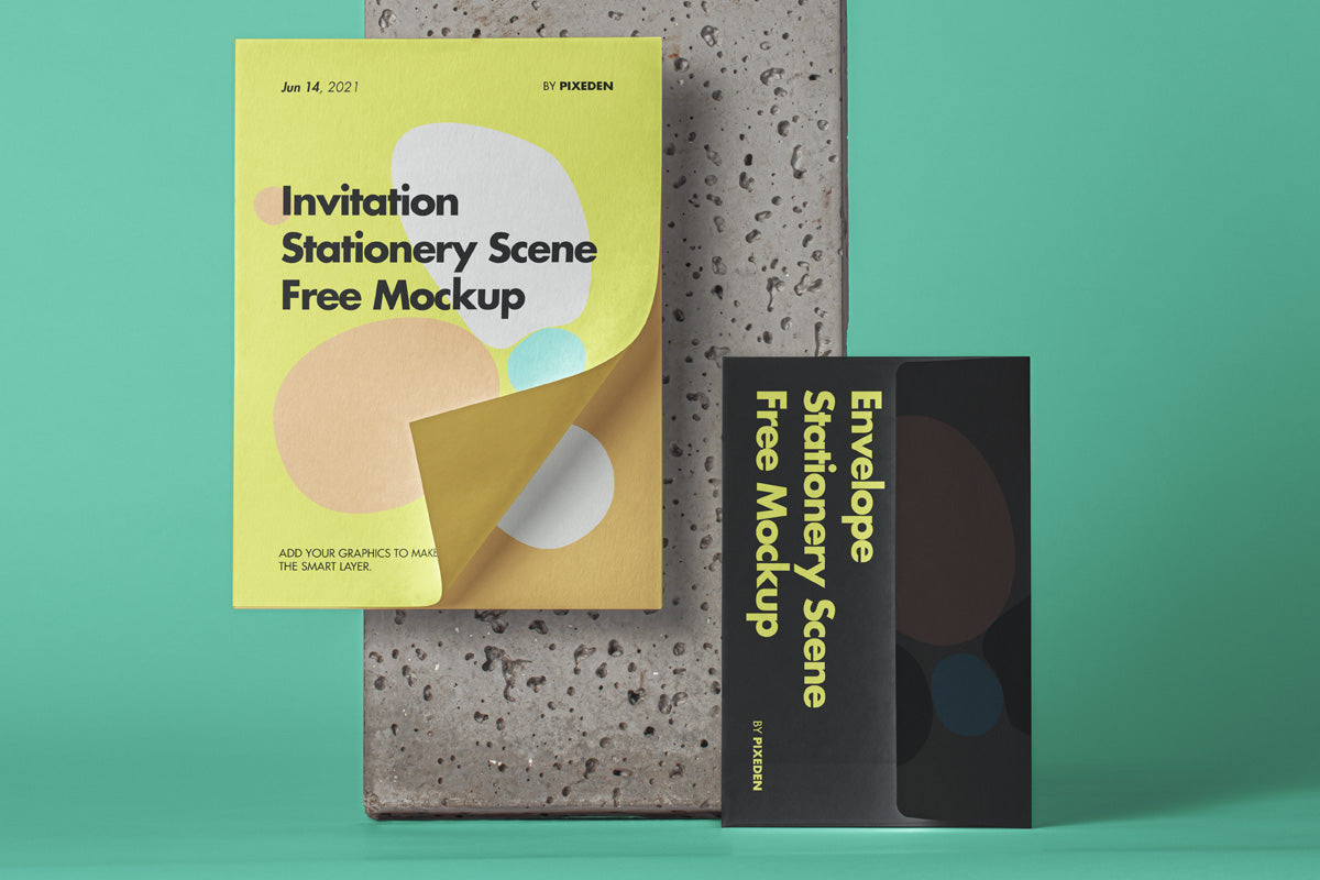 Free Envelope Psd Stationery Mockup Scene