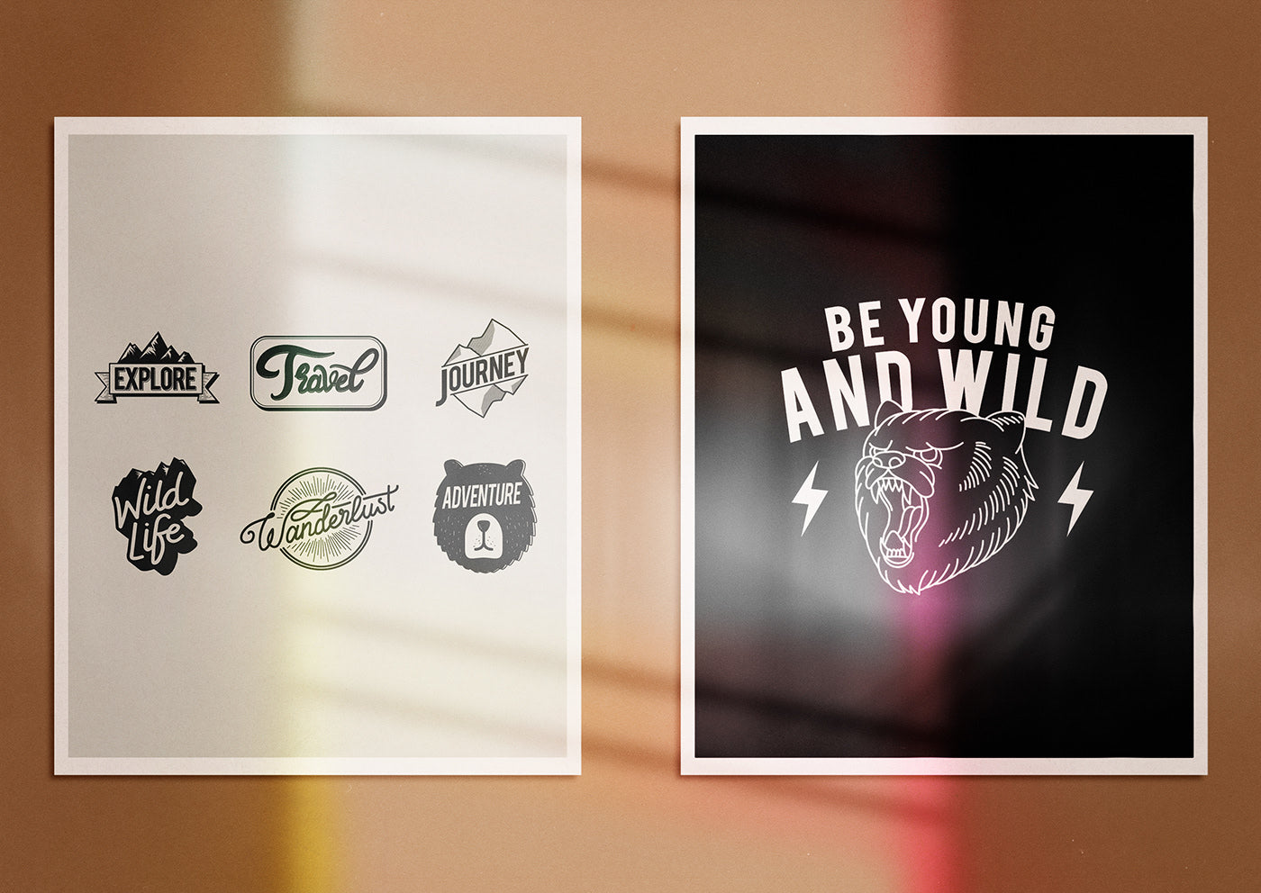 Free Realistic Poster with a Light Leak Mockup PSD