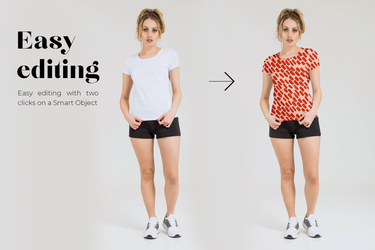Free Female Sport T-Shirt Mockups PSD on a Woman