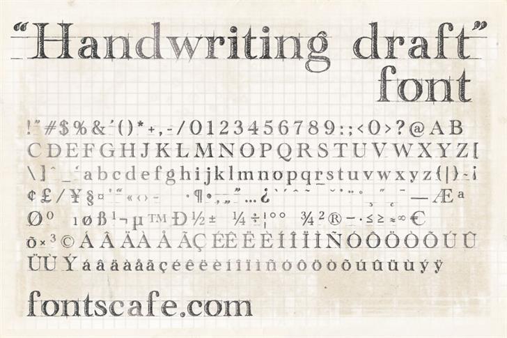 Free handwriting-draft_free-version Font