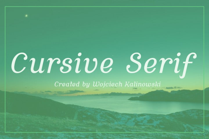Free Font Cursive Serif