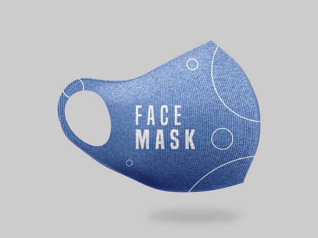 Free Face Mask Mockup Psd
