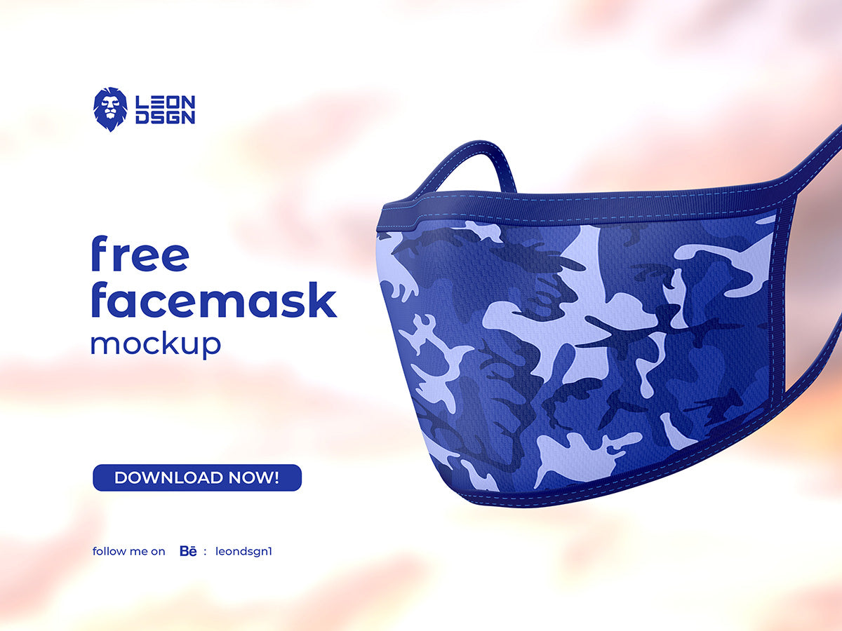 Free Face Mask Mockup
