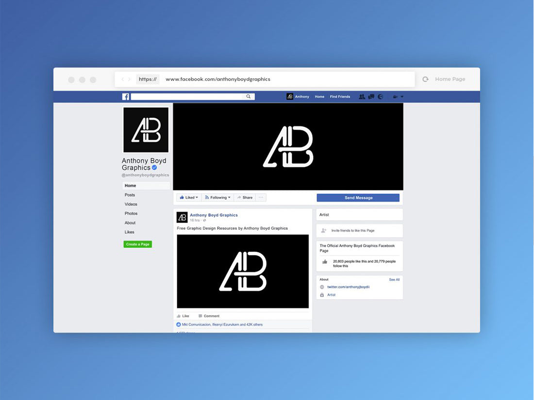 Free Facebook Page Mockup