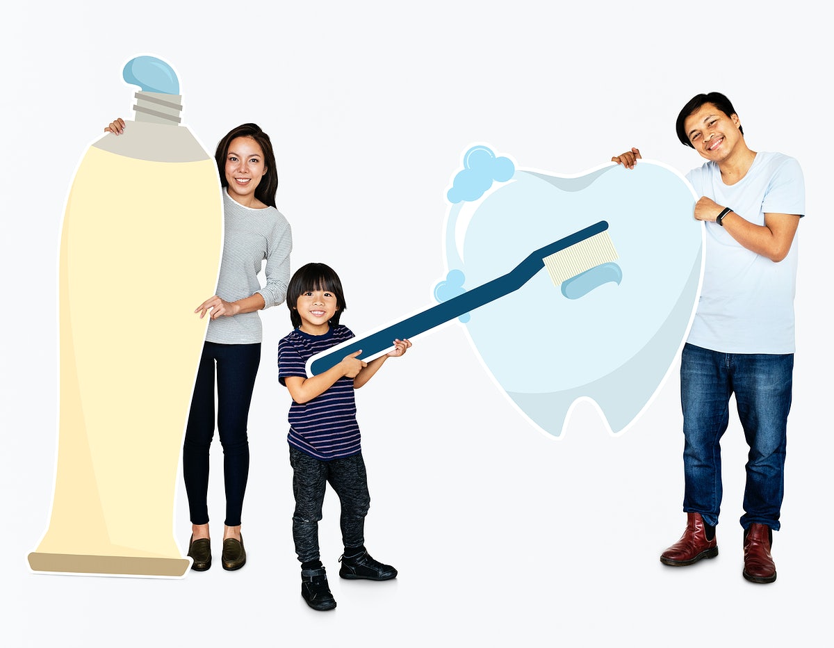 Free Family With Good Dental Care