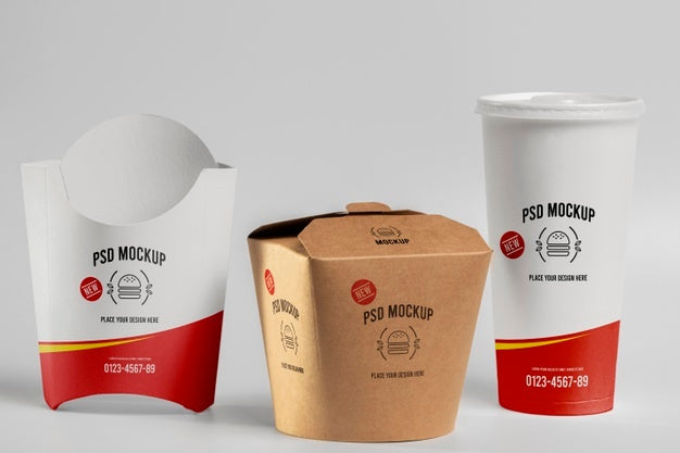 Free Fast Food Branding Mockup Design Psd