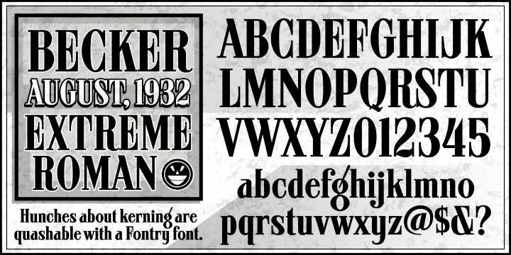 Free ARB 08 Extreme Roman AUG-32 CAS Font