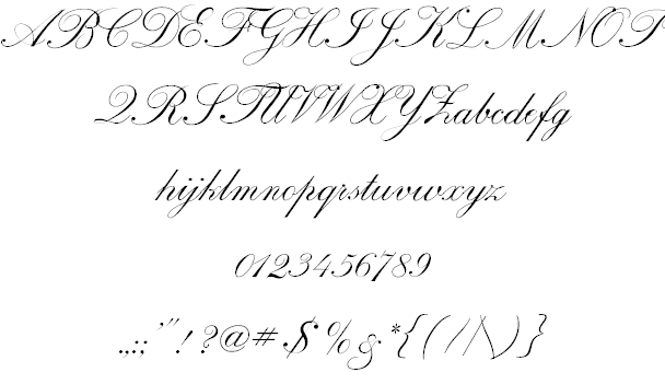 Free RegencyScriptFLF Font