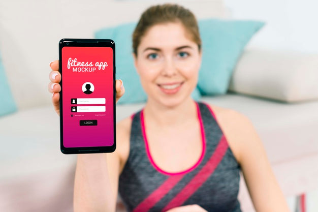 Free Fitness At Home Concept Mock-Up Psd