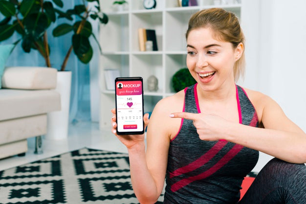 Free Fitness At Home Concept Mock-Up Psd