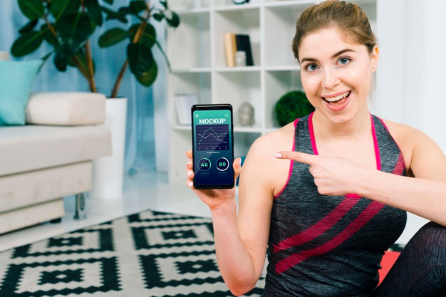 Free Fitness At Home Concept Mock-Up Psd