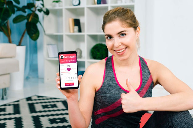 Free Fitness At Home Concept Mock-Up Psd