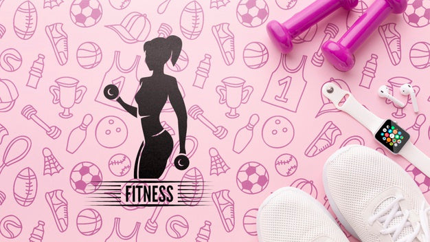 Free Fitness Equipment Prepared For Training Psd