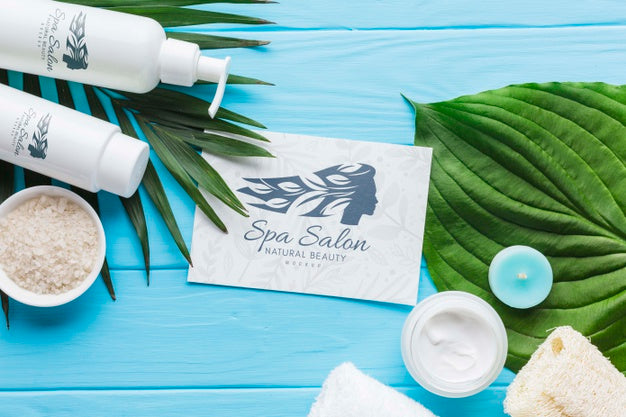 Free Flat Lay Assortment Mock-Up With Spa Elements Psd