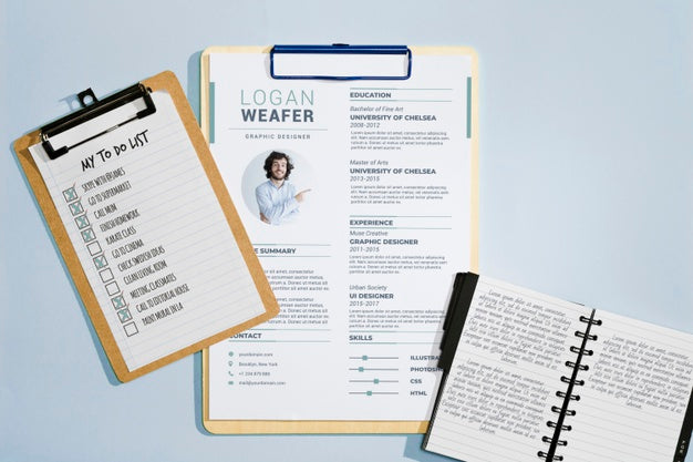 Free Flat Lay Of Brochure Concept Mock-Up Psd