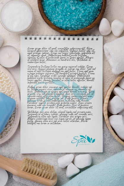 Free Flat Lay Of Spa Concept Mock-Up Psd