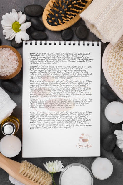 Free Flat Lay Of Spa Concept Mock-Up Psd