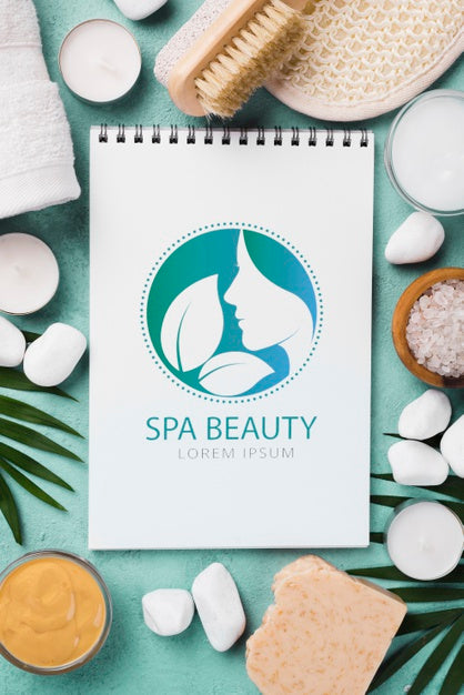 Free Flat Lay Of Spa Concept Mock-Up Psd