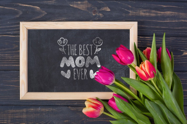 Free Flat Lay Slate Mockup For Easter Psd