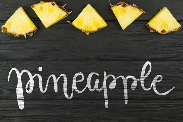 Free Flat Lay Summer Mockup With Copyspace And Pineapple Psd