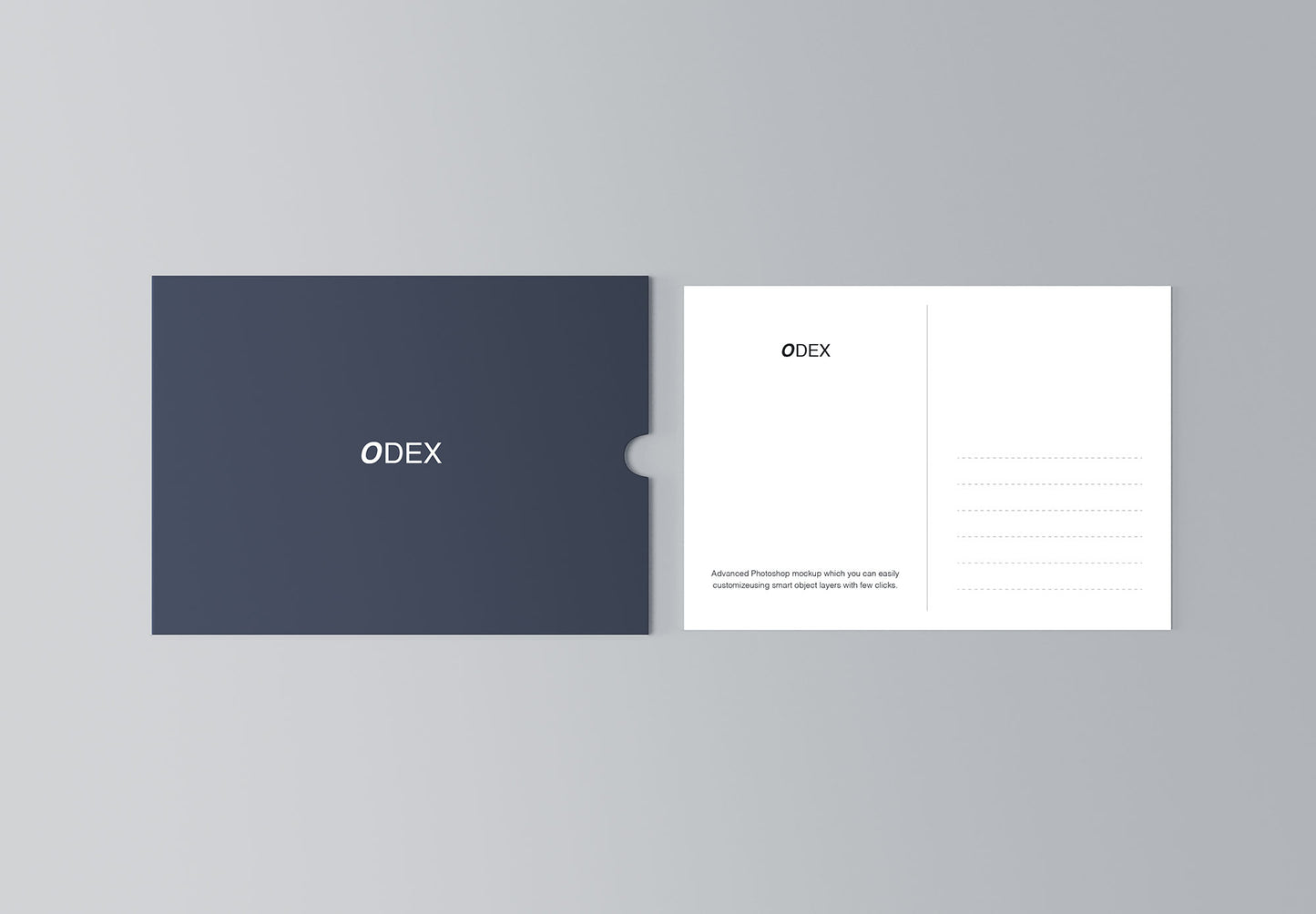 Free Flat Postcard Mockup