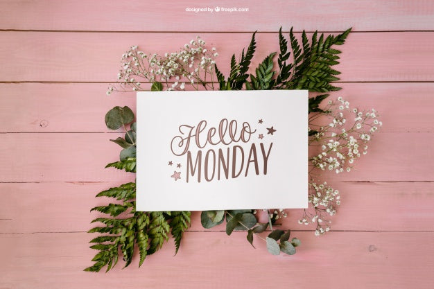 Free Floral Monday Decoration Psd
