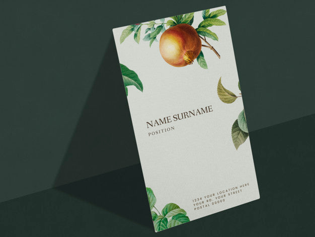 Free Floral Name Card Design Psd