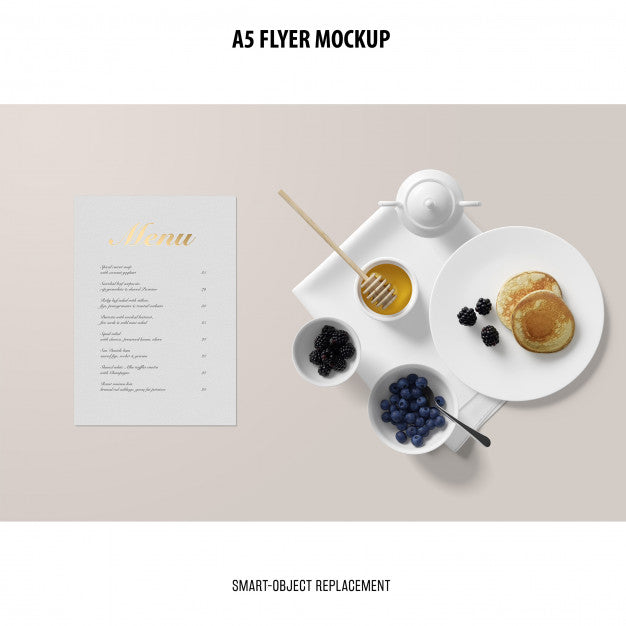 Free Flyer Mockup In A Desktop Psd