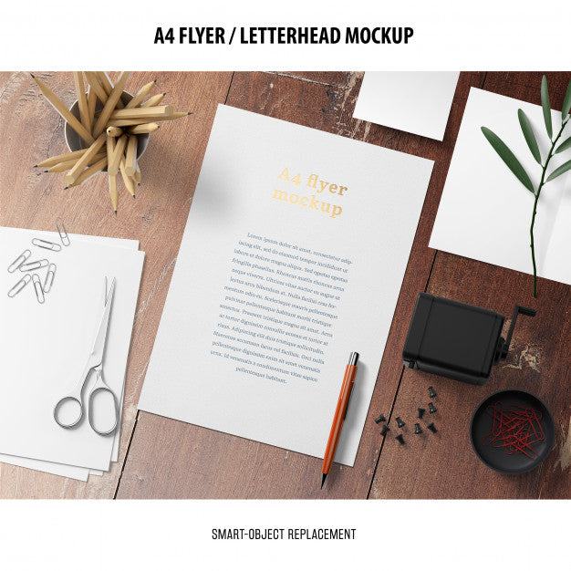 Free Flyer Or Letterhead Mockup Psd