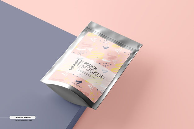Free Food Supplement Pouch Packaging Mockup Psd