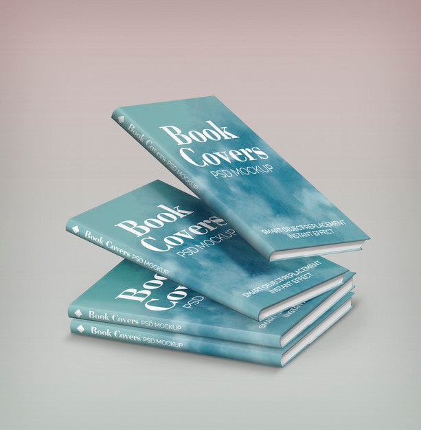 Free Four Books Mockup Psd
