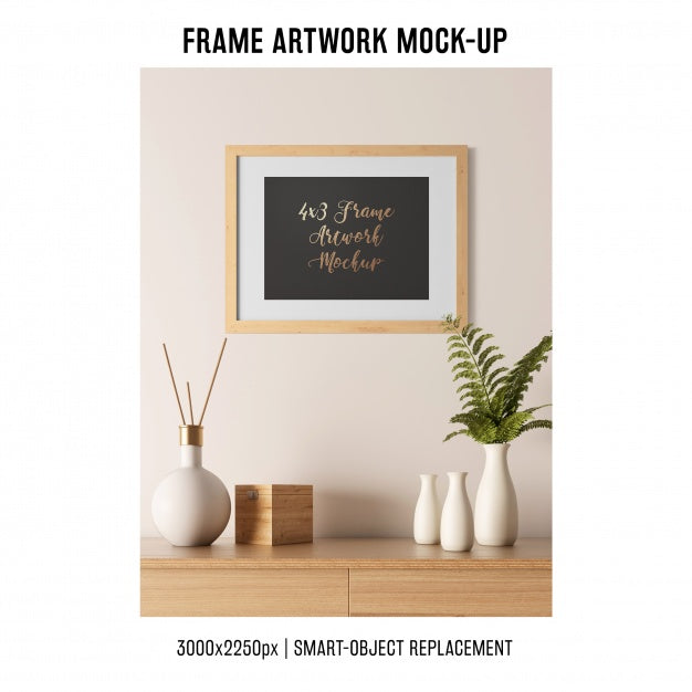 Free Artwork and Creative Frame Decoration Mockup