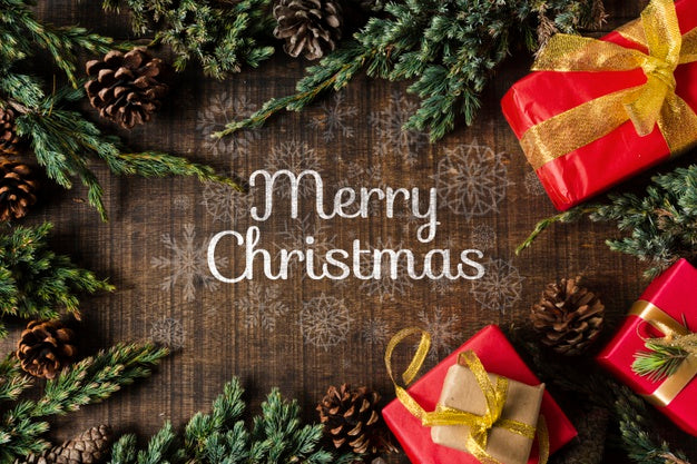 Free Frame Of Coronet Branches With Gifts Psd