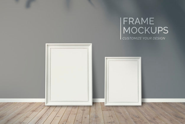 Free Frames Leaning Against A Wall Psd