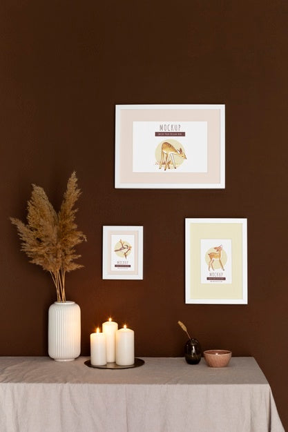 Free Frames With Ornamental Elements Mockup Psd